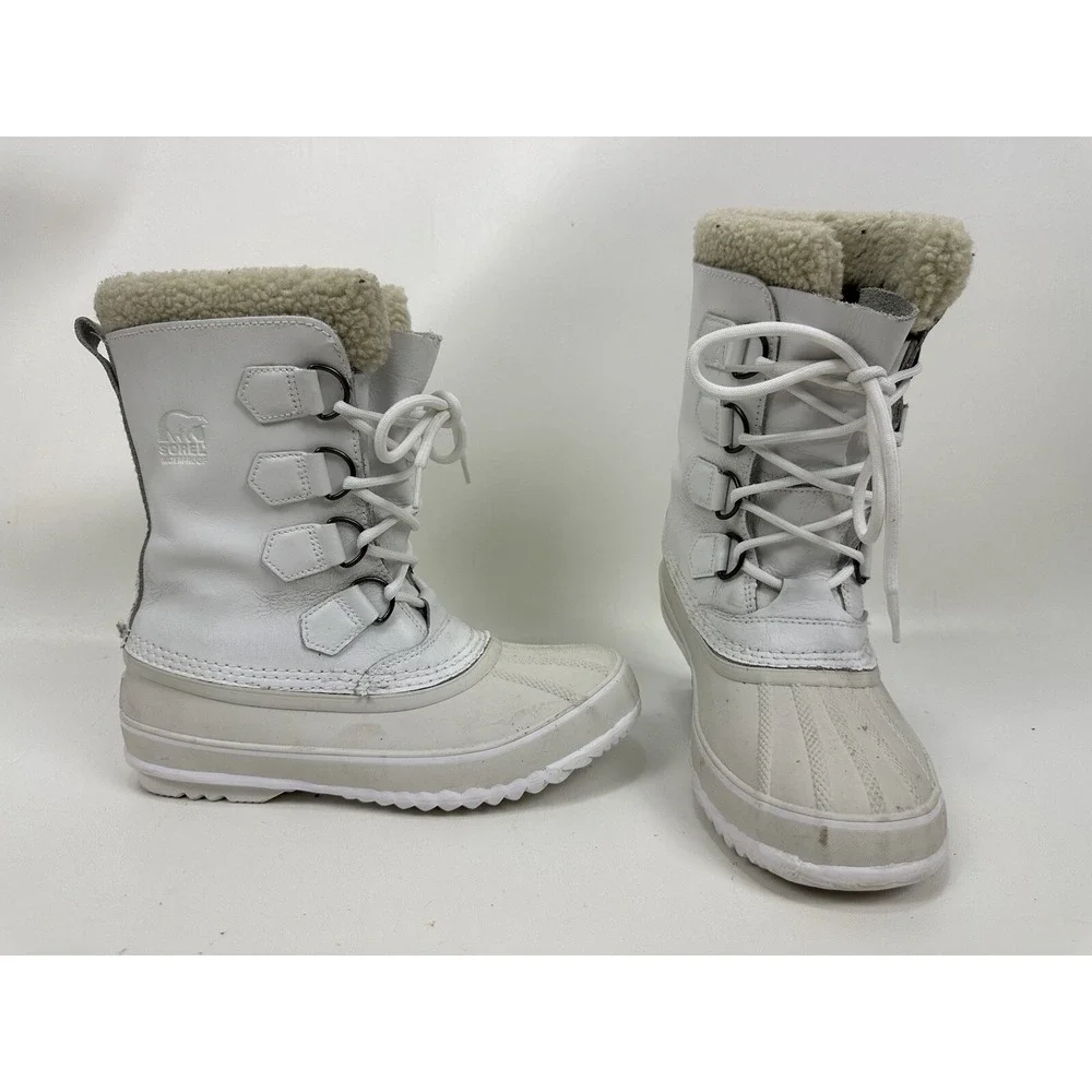 Sorel 1964 PAC Waterproof Insulated Winter Boots Womens Size 8 White